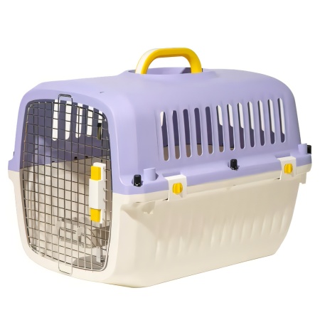 Переноска Transport 52x35x34 см для кошек и собак Pet Choice стандарт IATA, фиолетовая