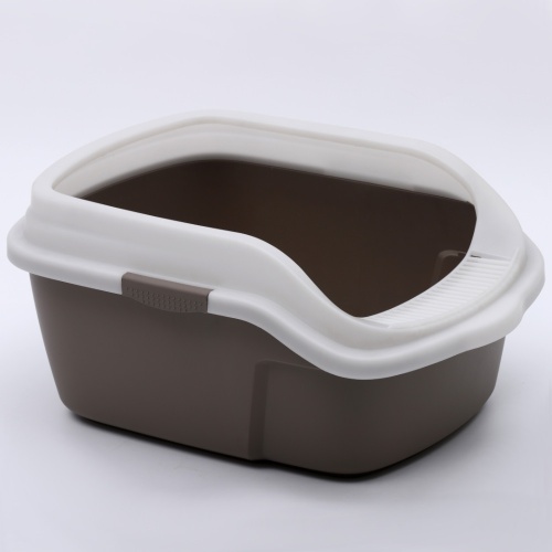 Лоток для кошек с высокими бортиками Sanitaire Range 51х39х24 см, коричневый